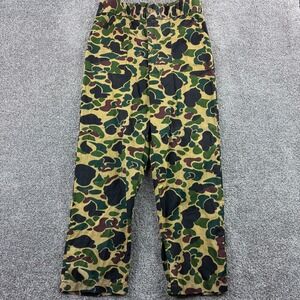 Vintage Duck Camo Frogskin Pants Mens 32x30 Camouflage Utility Hunting Light